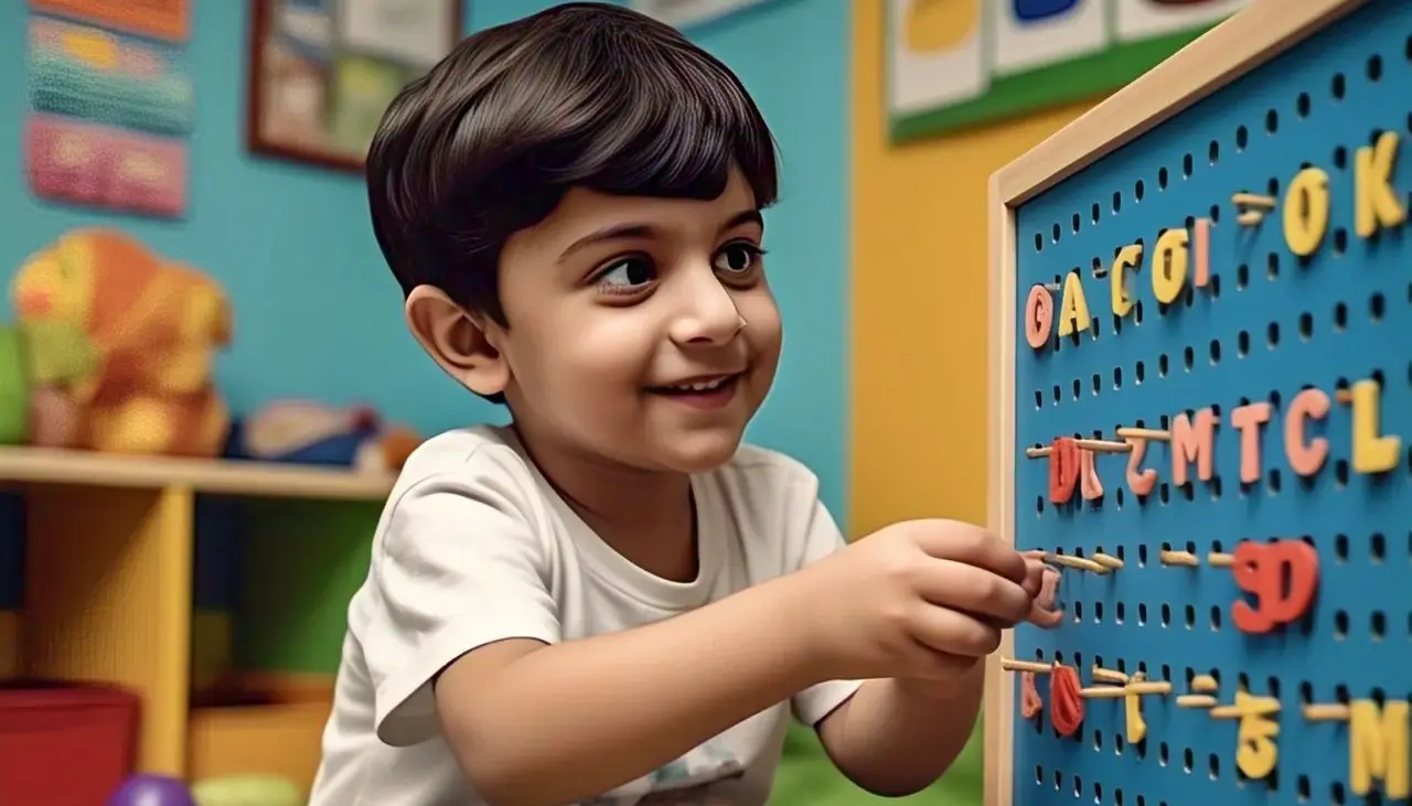 Child learning at our centre