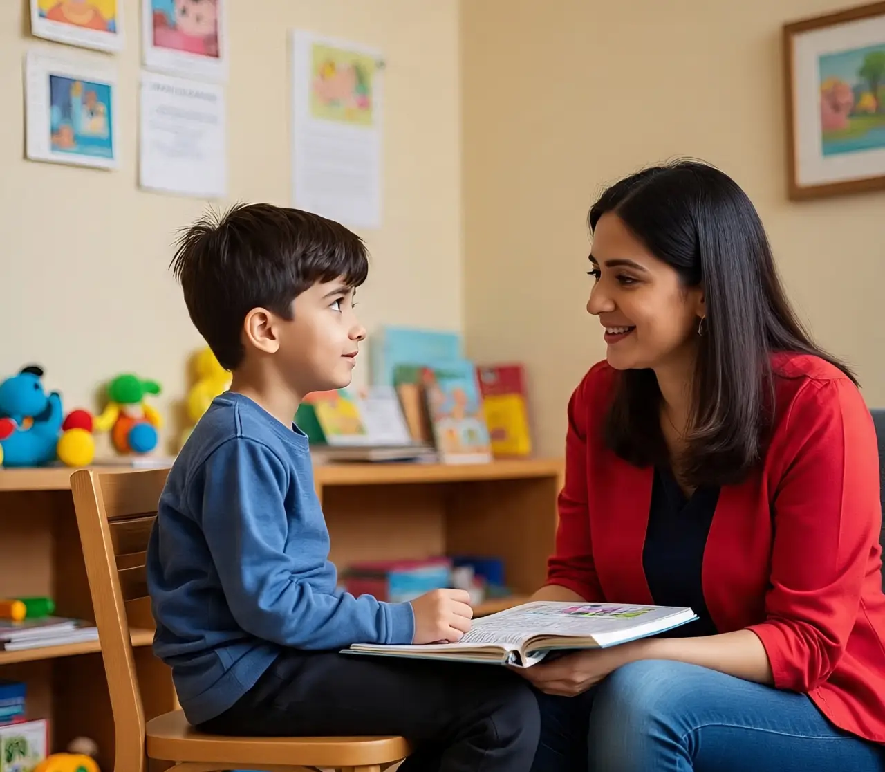 Kids playing and learning